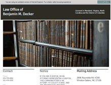 Tablet Screenshot of bendeckerlaw.com